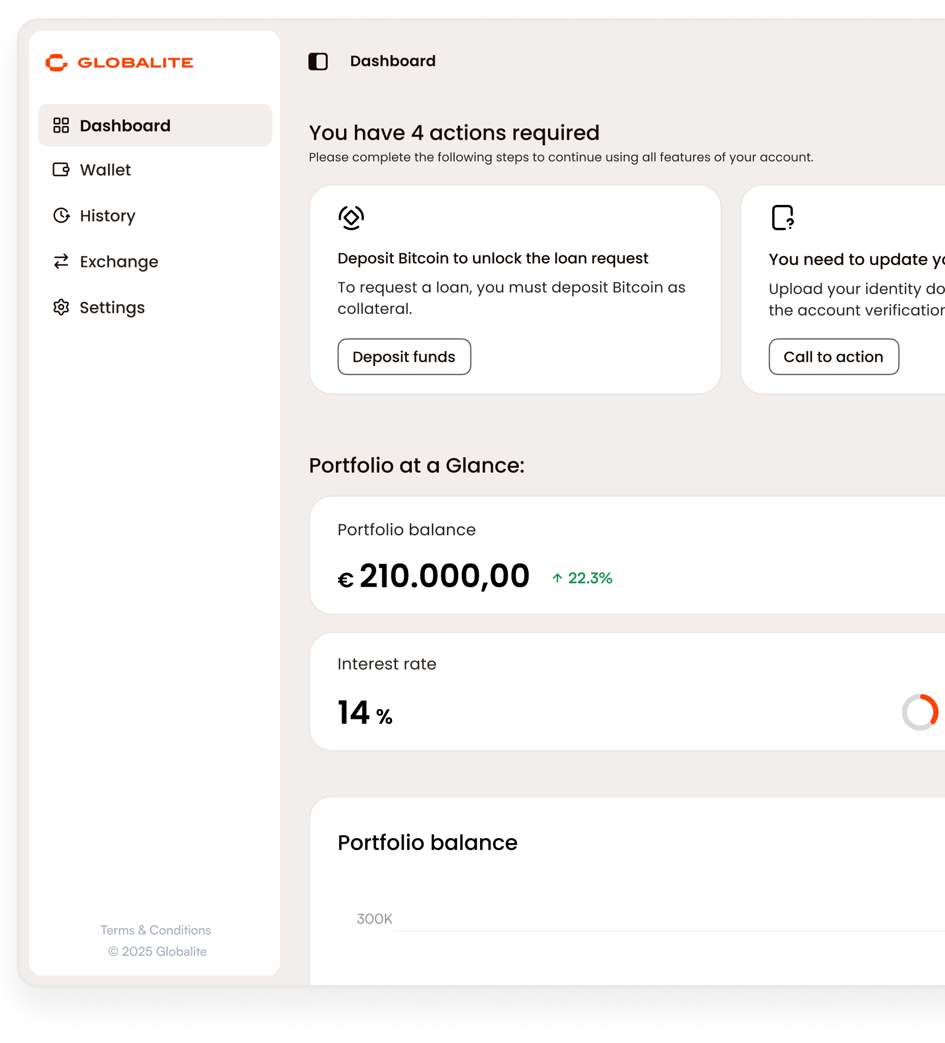 Globalite dashboard preview